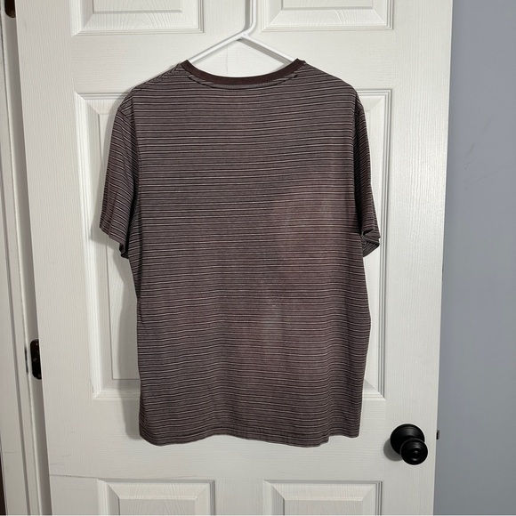 Men's Cremieux Performance tee shirt, size L, brown/white, cotton blend - Picture 7 of 10